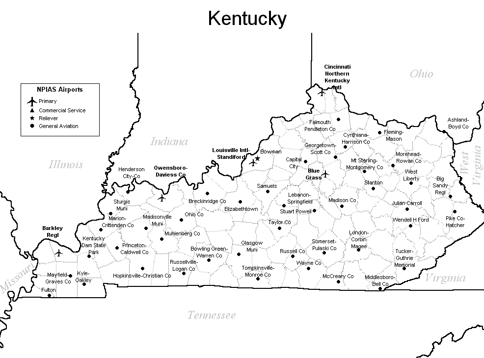 kentucky maps shape